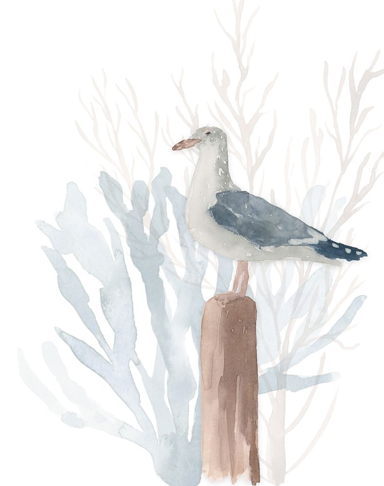 Seabird On Post II art print by Lucille Price for $57.95 CAD