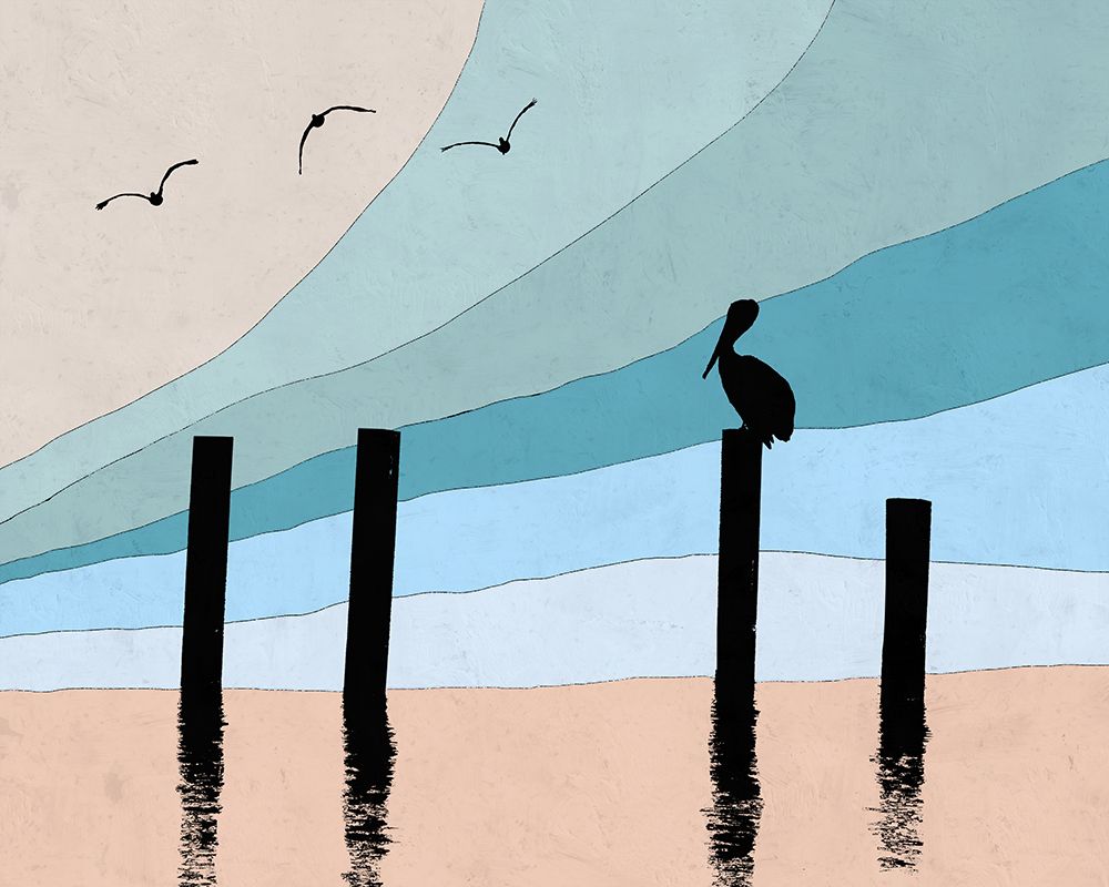 Pelican Post I art print by Ella Tom for $57.95 CAD