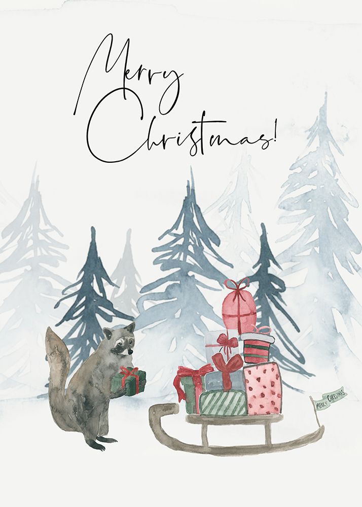 Woodland Merry Christmas art print by Lucille Price for $57.95 CAD