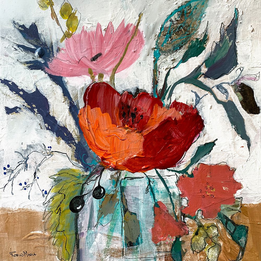 Prettty Jar Flowers art print by Robin Maria for $57.95 CAD