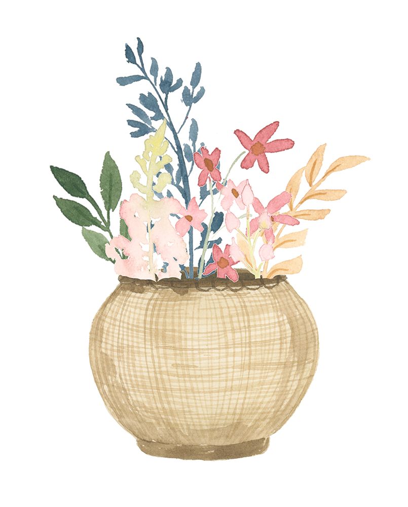 Basket Of Wild Flowers art print by Lucille Price for $57.95 CAD