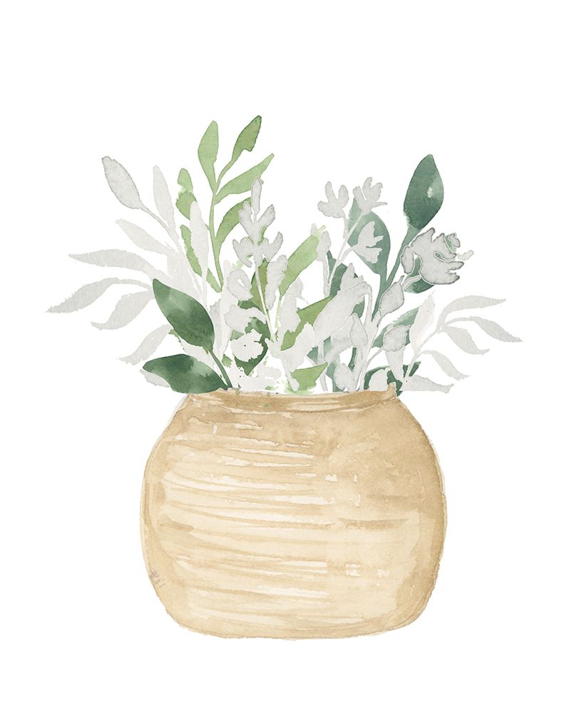 Pot Of White Floral art print by Lucille Price for $57.95 CAD