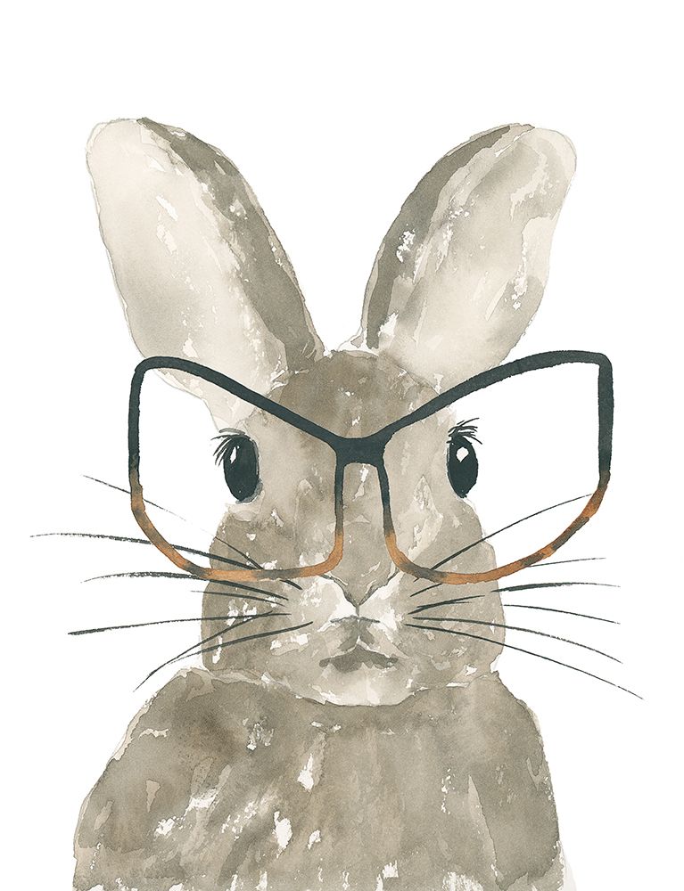 Bunny With Glasses art print by Lucille Price for $57.95 CAD