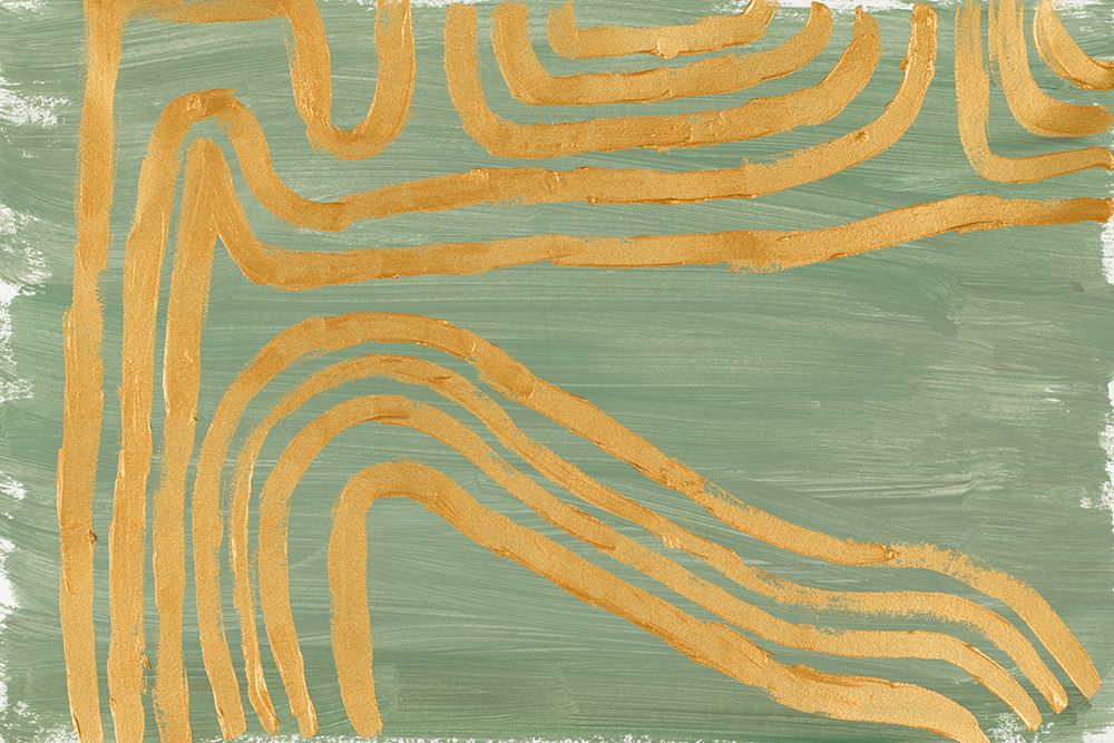 Golden Curves Abstract art print by SD Graphics Studio for $57.95 CAD