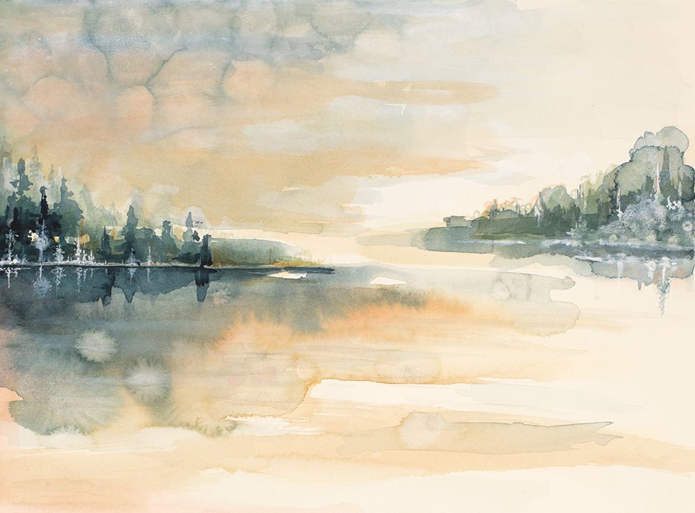 Peaceful Yellow and Green art print by Diannart for $57.95 CAD