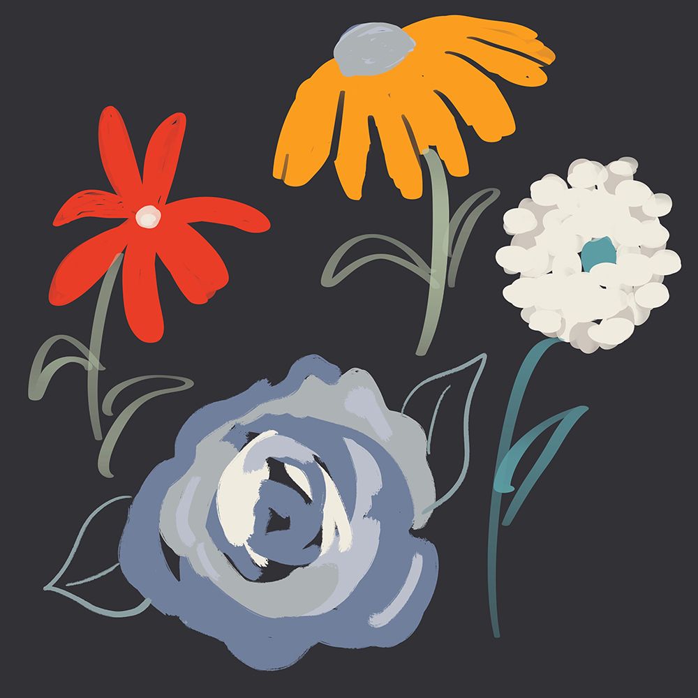 Fleurs at Night art print by Robin Maria for $57.95 CAD