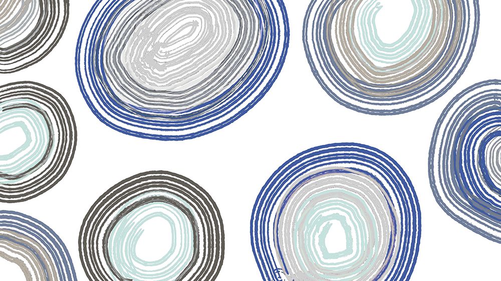 Blue And Gray Family Circle art print by Robin Maria for $57.95 CAD