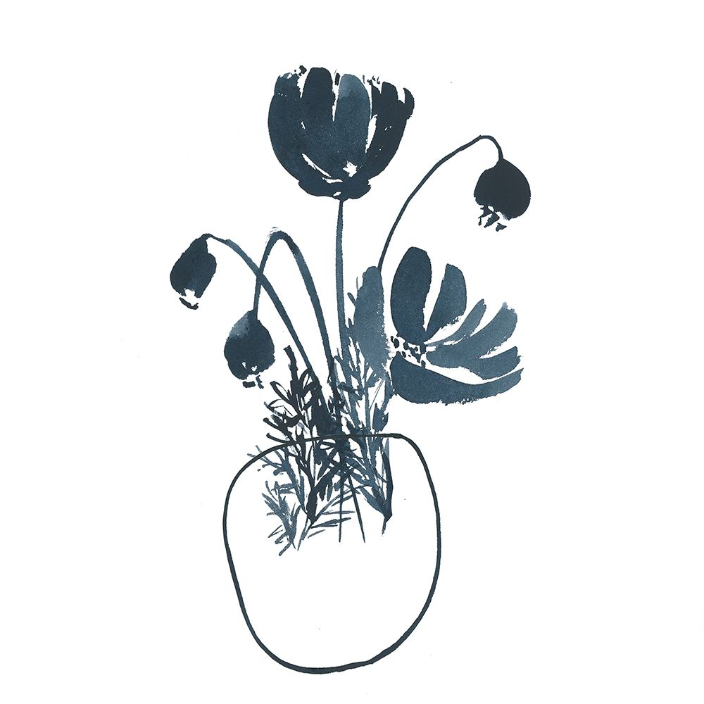 Indigo Floral Study II art print by Lucille Price for $57.95 CAD