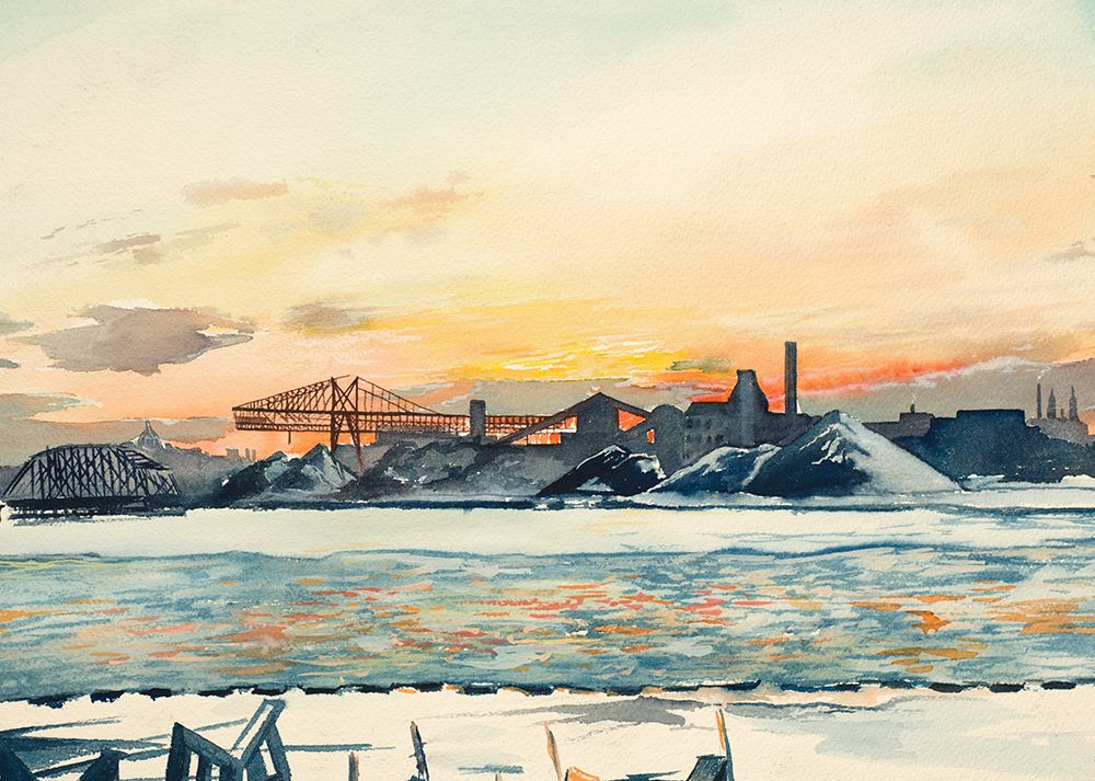 Industrial Coastal Scene art print by Bruce Nawrocke for $57.95 CAD