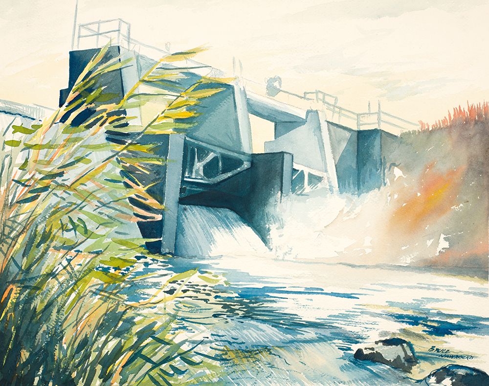 Industrial Dam art print by Bruce Nawrocke for $57.95 CAD