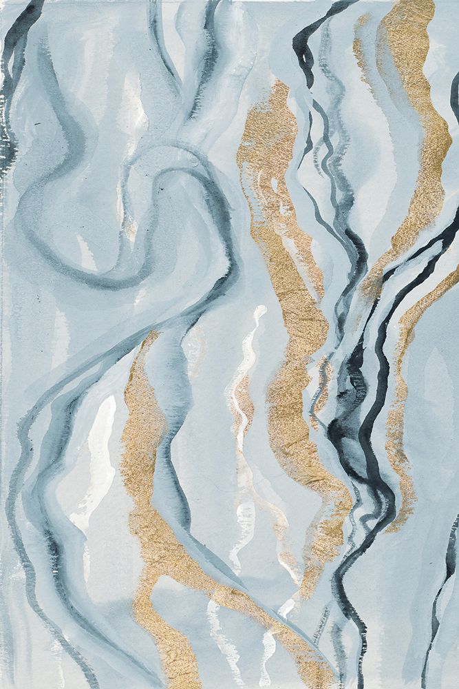 Blue Melted Abstract I art print by Janice Gaynor for $57.95 CAD