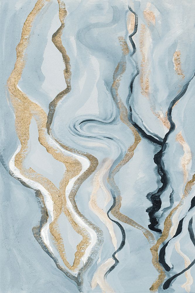 Blue Melted Abstract II art print by Janice Gaynor for $57.95 CAD