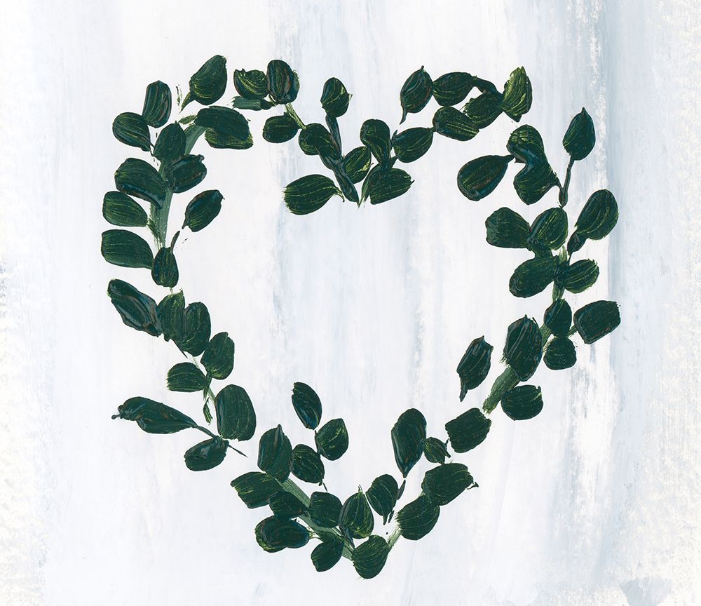 Eucalyptus Heart Wreath art print by Lucille Price for $57.95 CAD