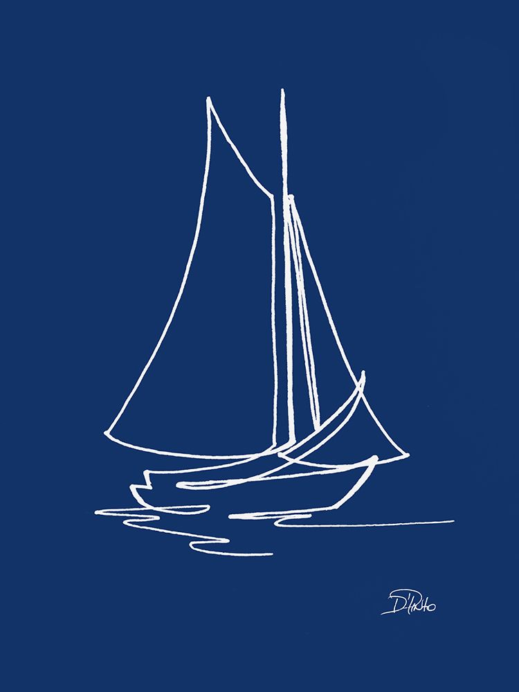Little Sail On Blue art print by Patricia Pinto for $57.95 CAD