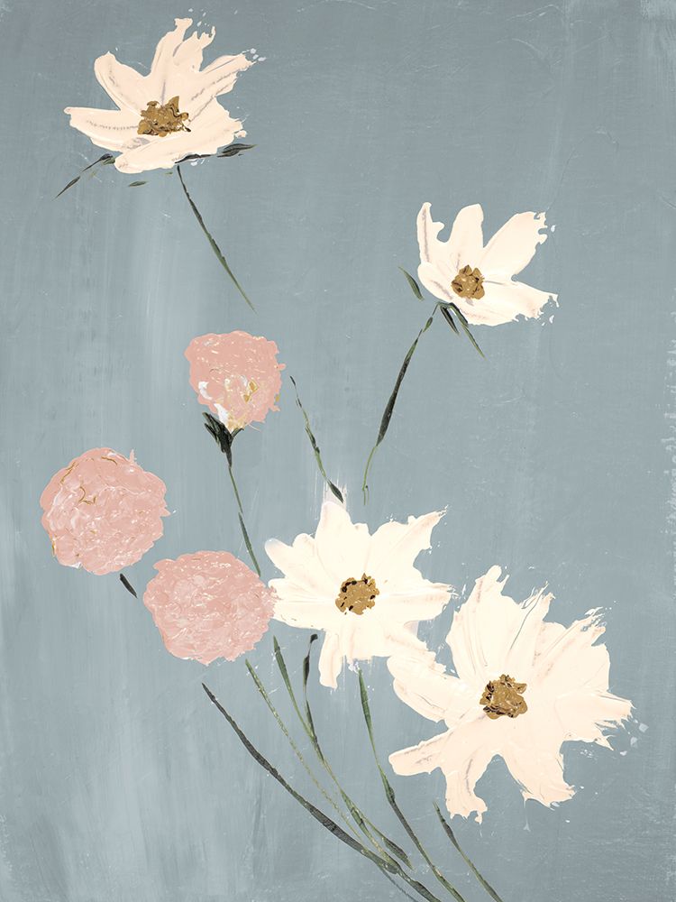 Garden Party Blue I art print by Lucille Price for $57.95 CAD
