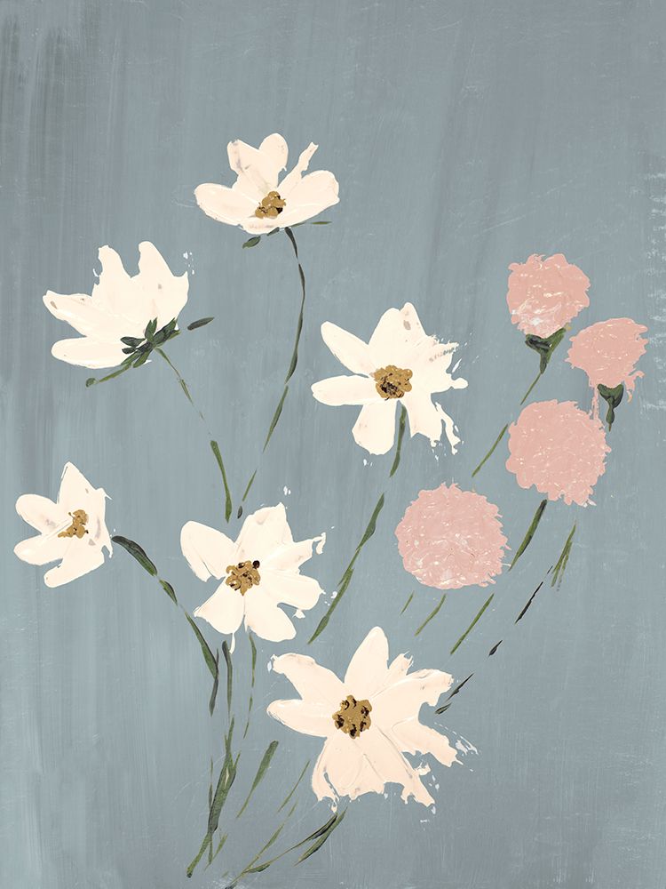Garden Party Blue II art print by Lucille Price for $57.95 CAD
