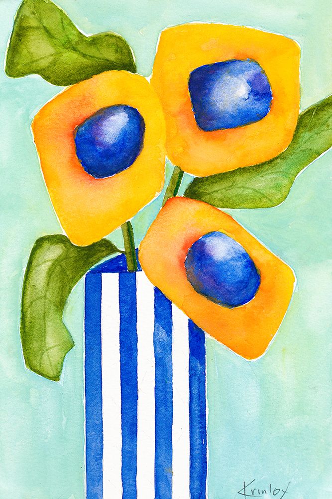 Yellow Arrangement art print by Krinlox for $57.95 CAD