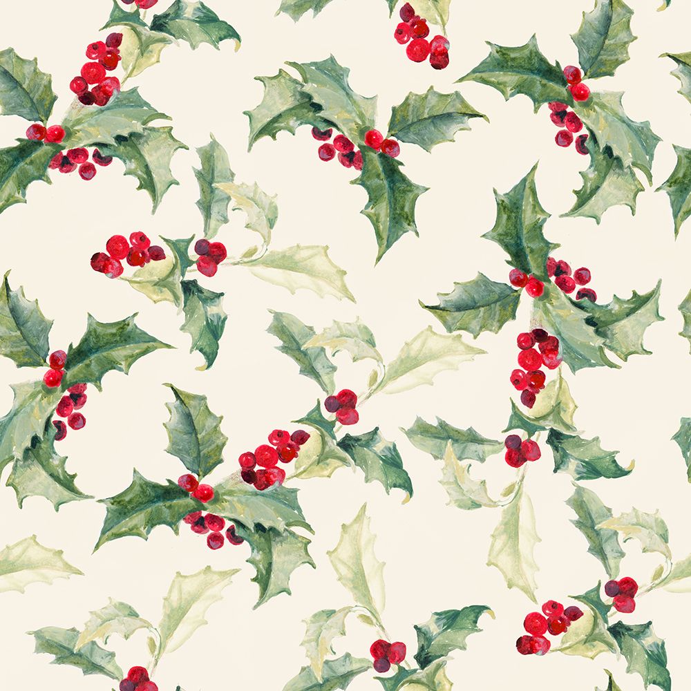 Holly Berry Pattern art print by Lanie Loreth for $57.95 CAD