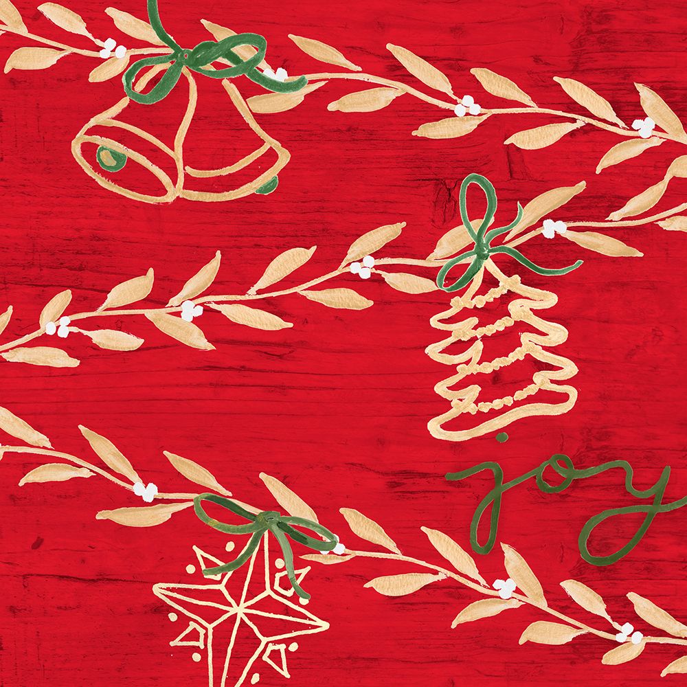 Red And Gold Holilday Wrap art print by Lanie Loreth for $57.95 CAD