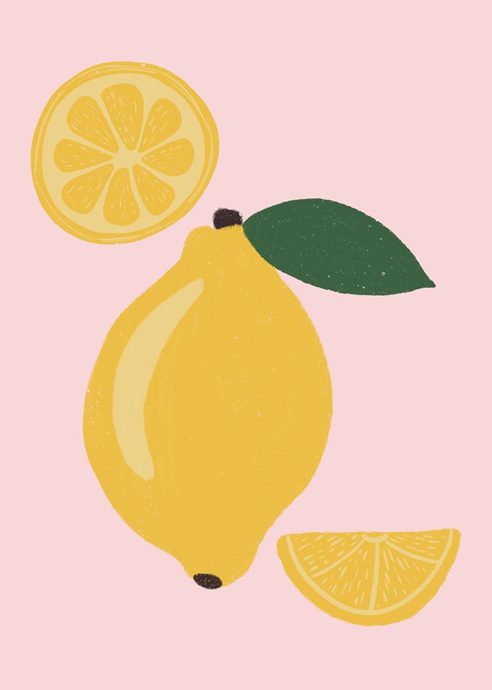 Lovely Lemon On Pink art print by Lucille Price for $57.95 CAD