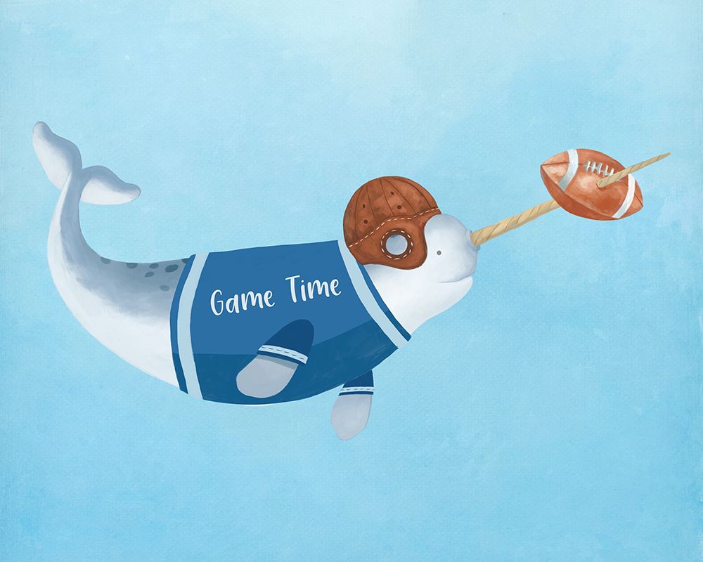 Football Whale art print by Lucca Sheppard for $57.95 CAD