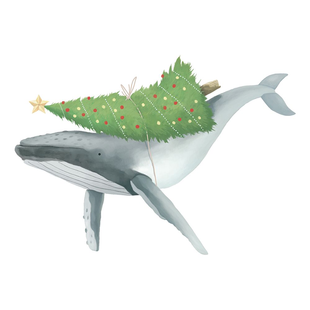 Christmas Whale art print by Lucca Sheppard for $57.95 CAD