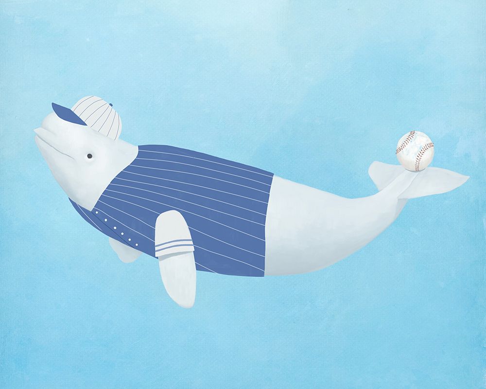 Baseball Whale art print by Lucca Sheppard for $57.95 CAD