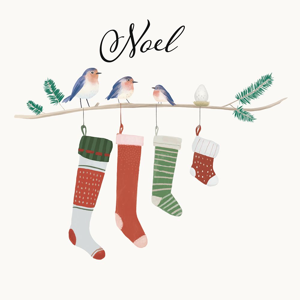 Noel Stockings art print by Lucca Sheppard for $57.95 CAD