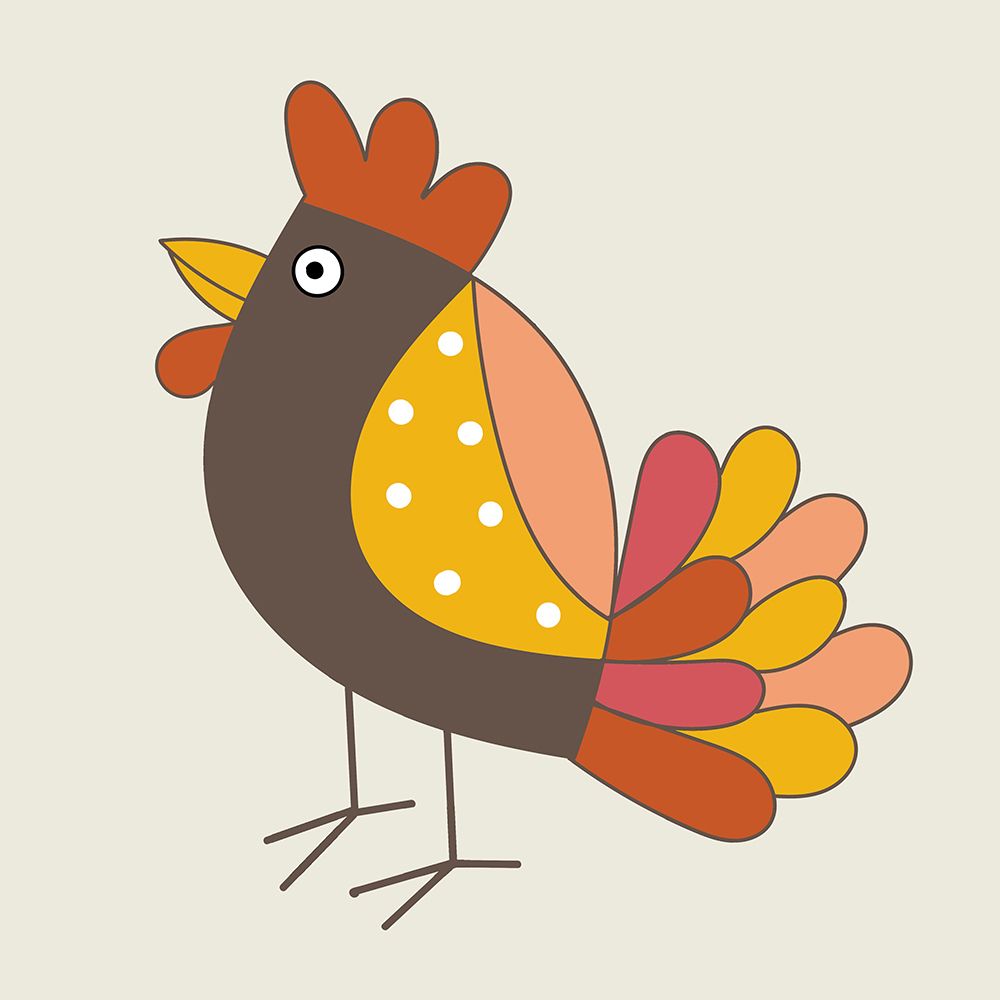 Happy Rooster II art print by Deidre Mosher for $57.95 CAD