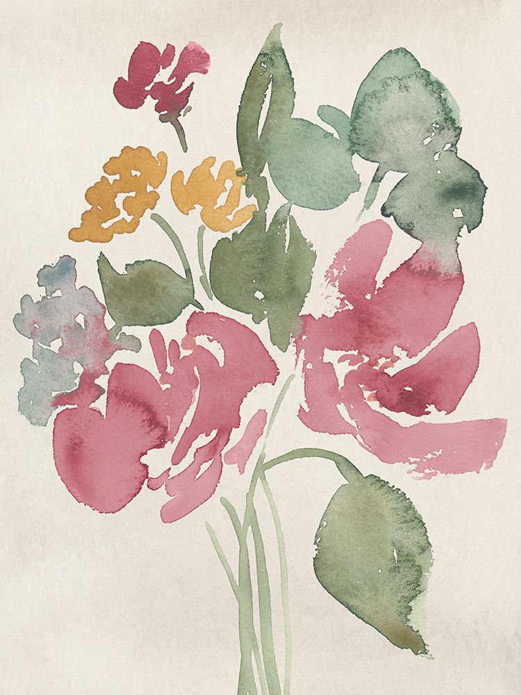 Pink Bouquet I art print by Lucille Price for $57.95 CAD