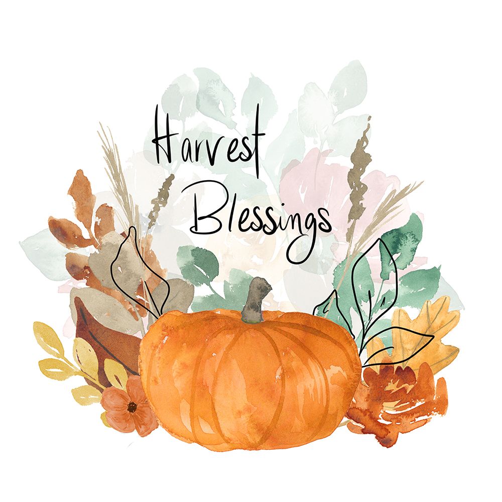 Harvest Blessings Pumpkin Bouquet art print by Lucille Price for $57.95 CAD