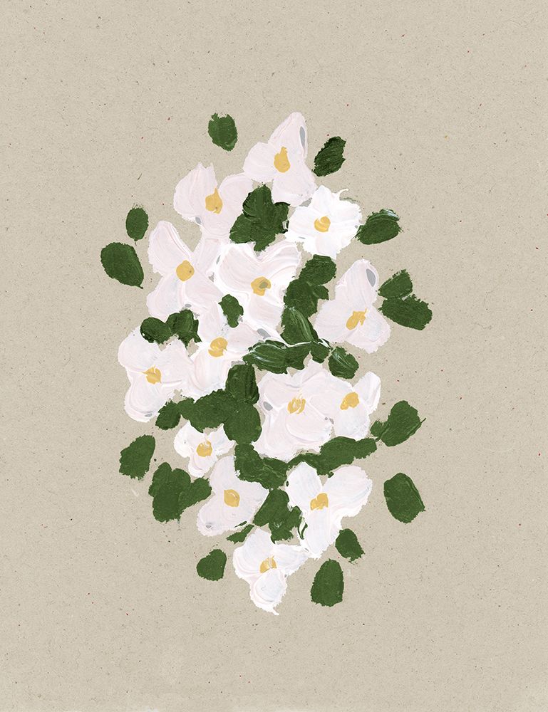 Neutral Flowers On Beige art print by Lucille Price for $57.95 CAD