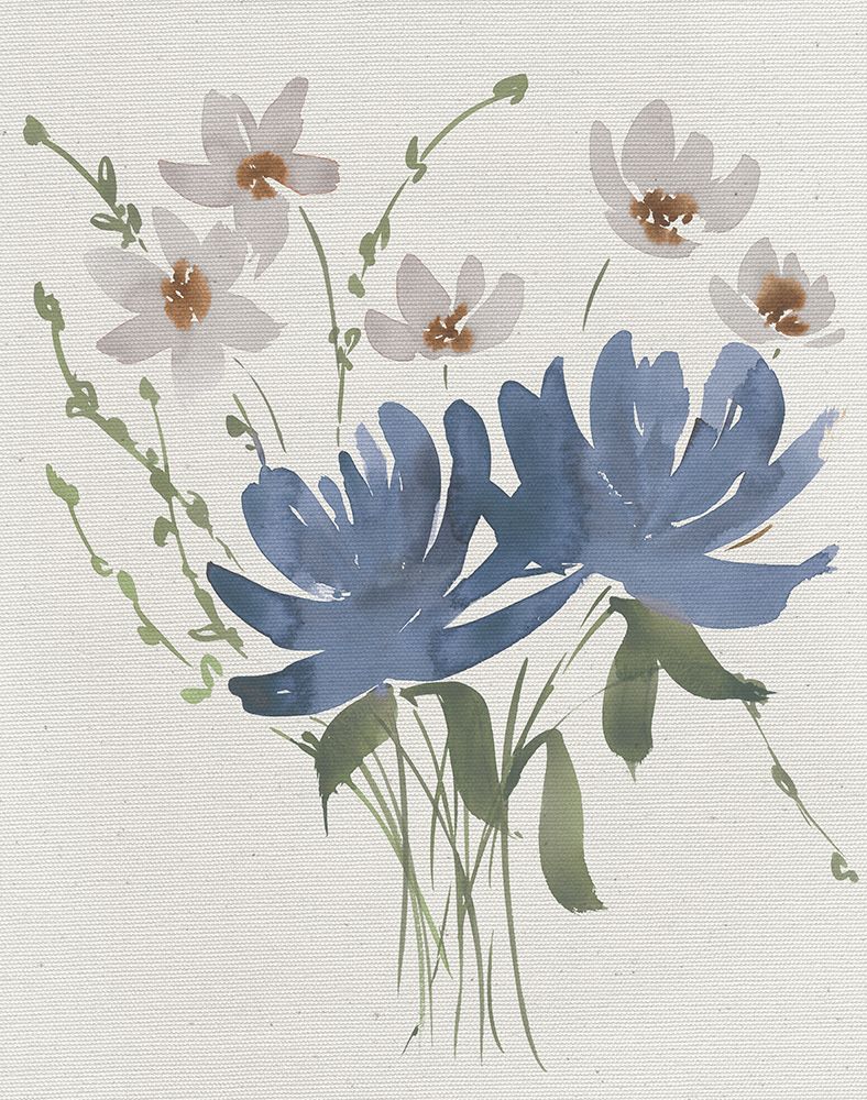 Cool Blue Floral II art print by Lucille Price for $57.95 CAD