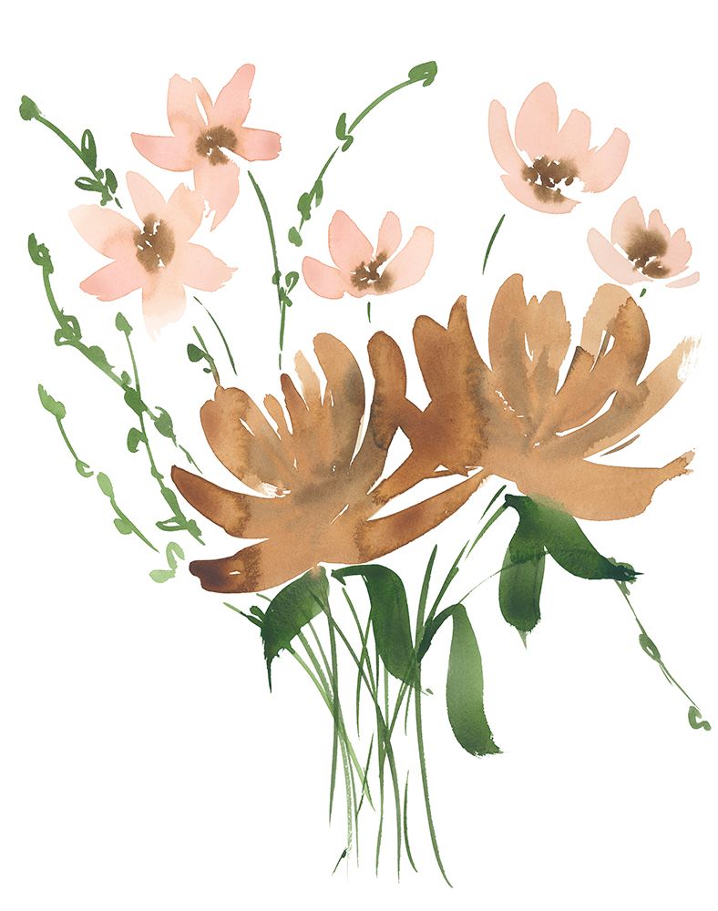 Taupey Floral II art print by Lucille Price for $57.95 CAD