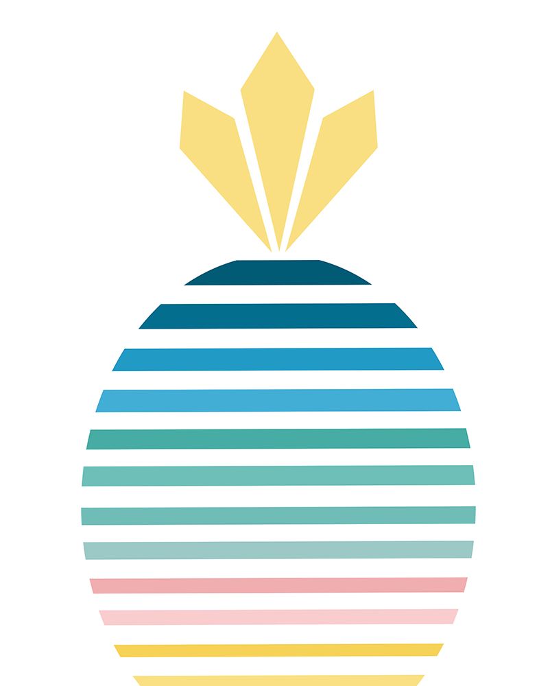 Striped Pineapple art print by Anna Quach for $57.95 CAD