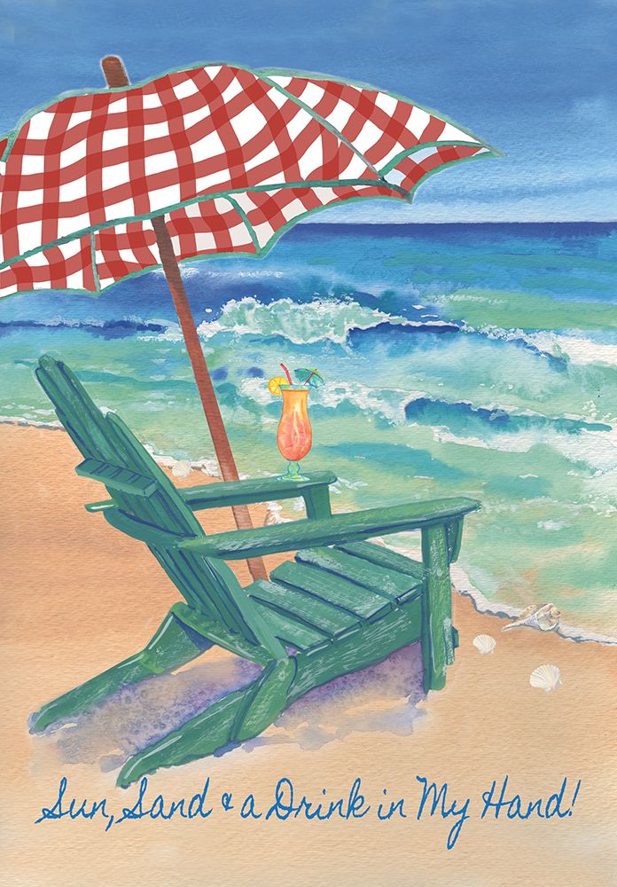 Sun, Sand And A Drink in My Hand art print by Erica Christopher for $57.95 CAD