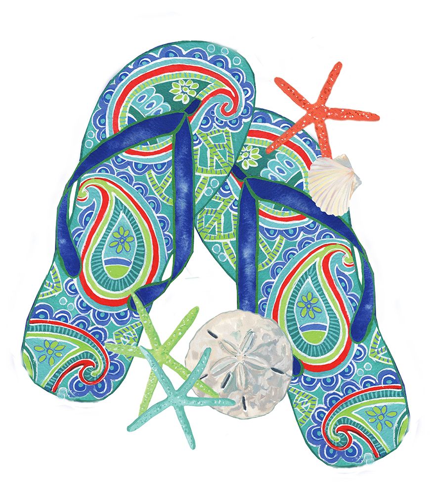 Flip Flops and Shells art print by Erica Christopher for $57.95 CAD