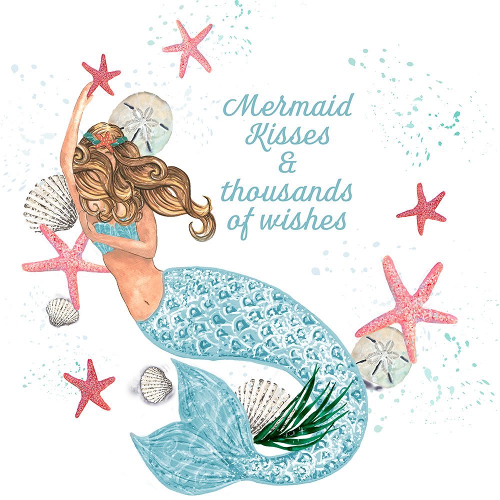 Mermaid Kisses And Wishes art print by Erica Christopher for $57.95 CAD