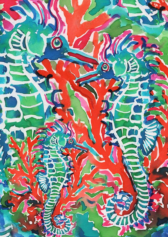Seahorse Duo art print by Erica Christopher for $57.95 CAD