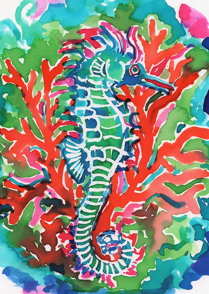 Seahorse Single art print by Erica Christopher for $57.95 CAD