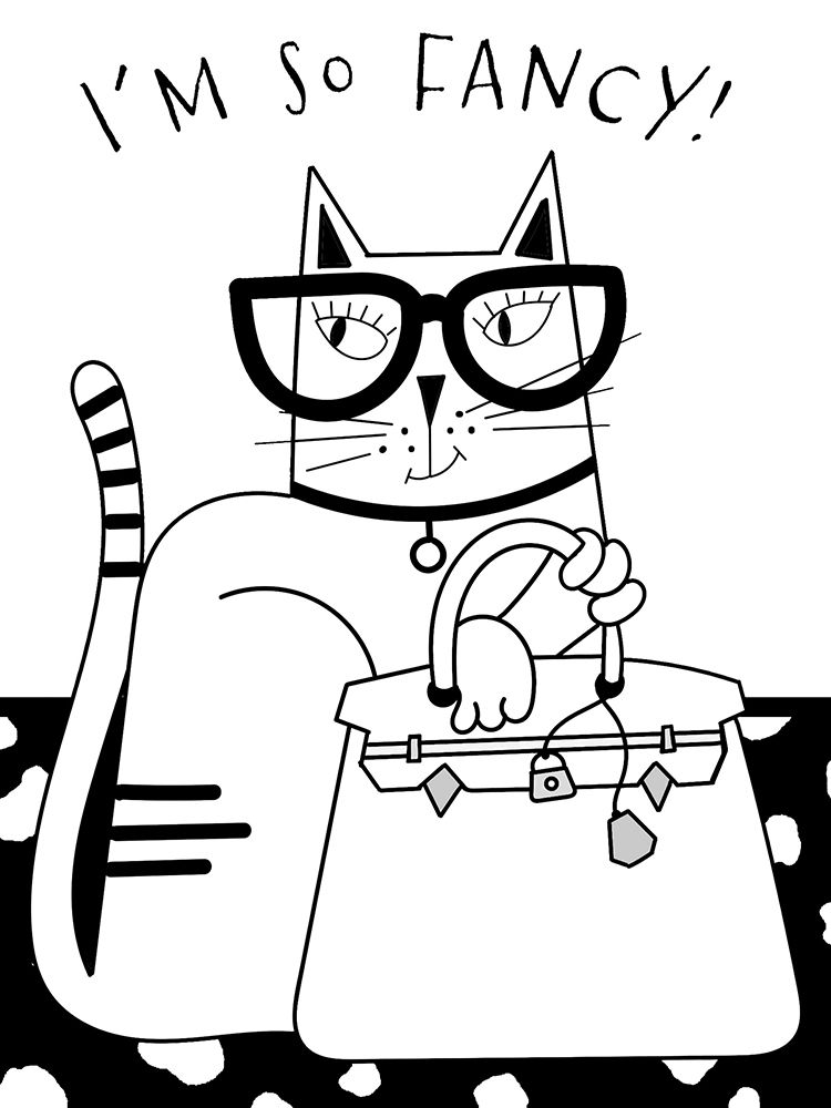 Im So Fancy Cat art print by Deidre Mosher for $57.95 CAD