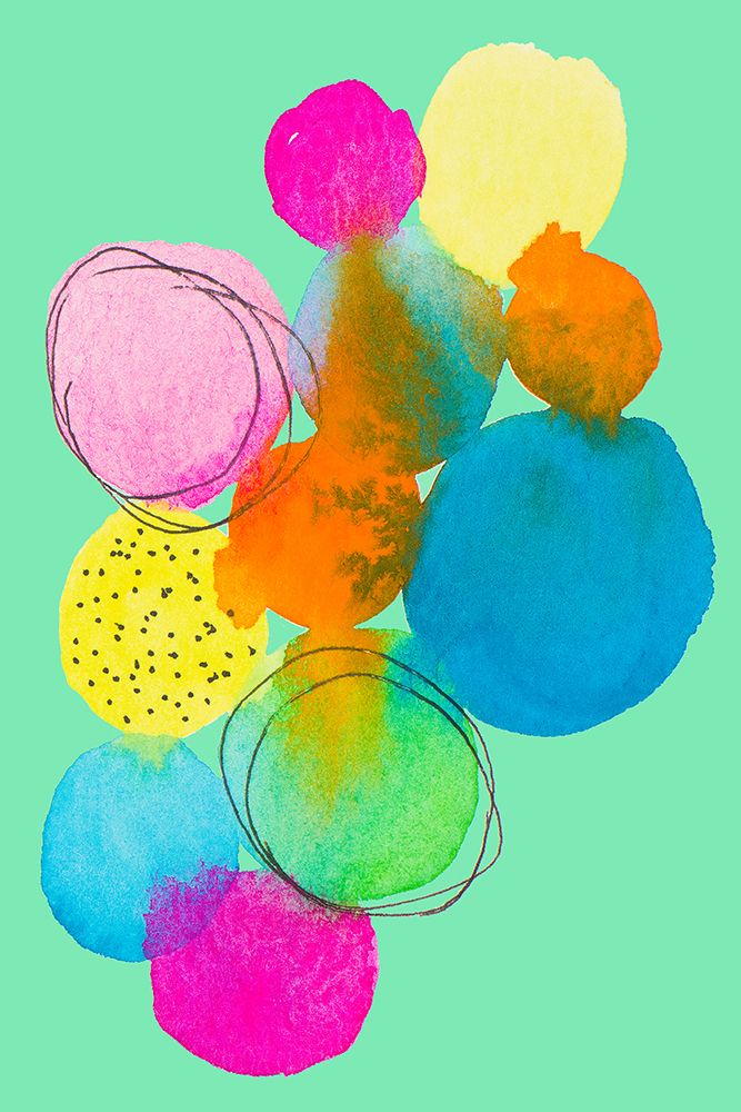 Fabulouse Dots on Green art print by Krinlox for $57.95 CAD