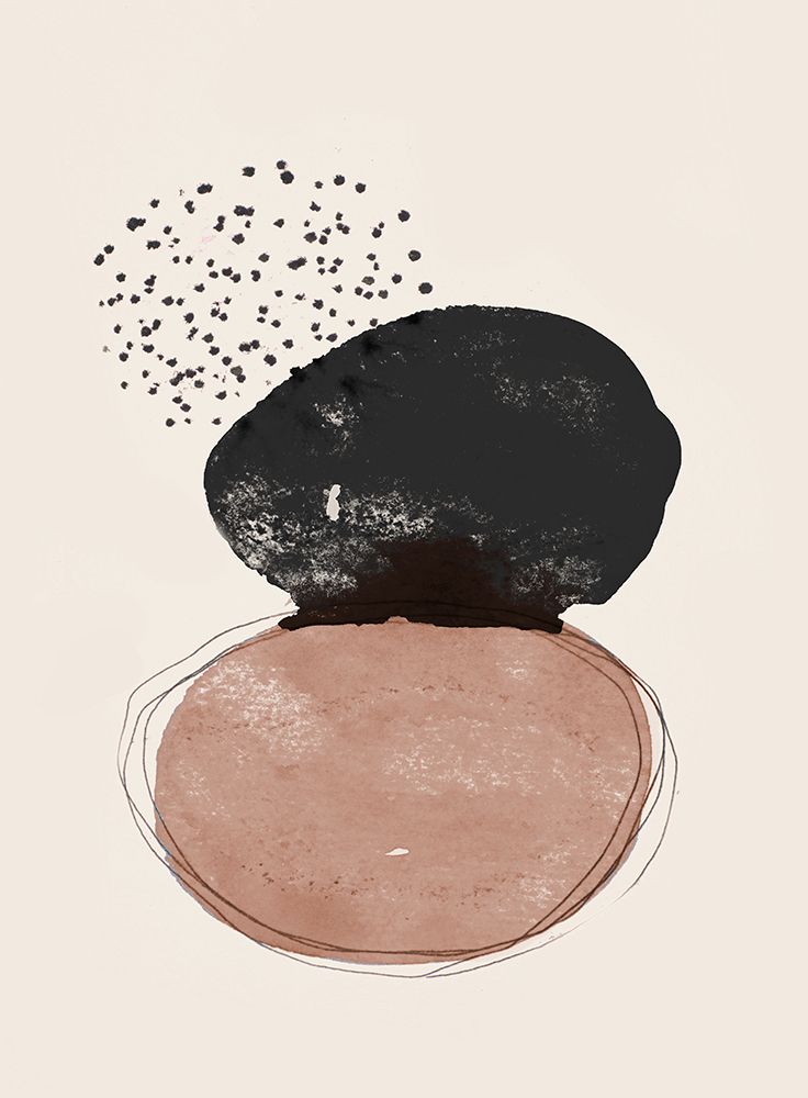 Black and Brown Shapes art print by Krinlox for $57.95 CAD
