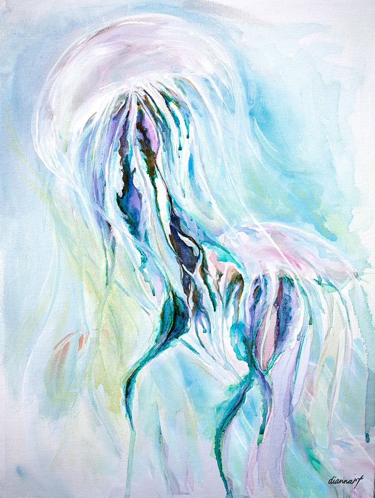 Colorful Squid art print by Diannart for $57.95 CAD