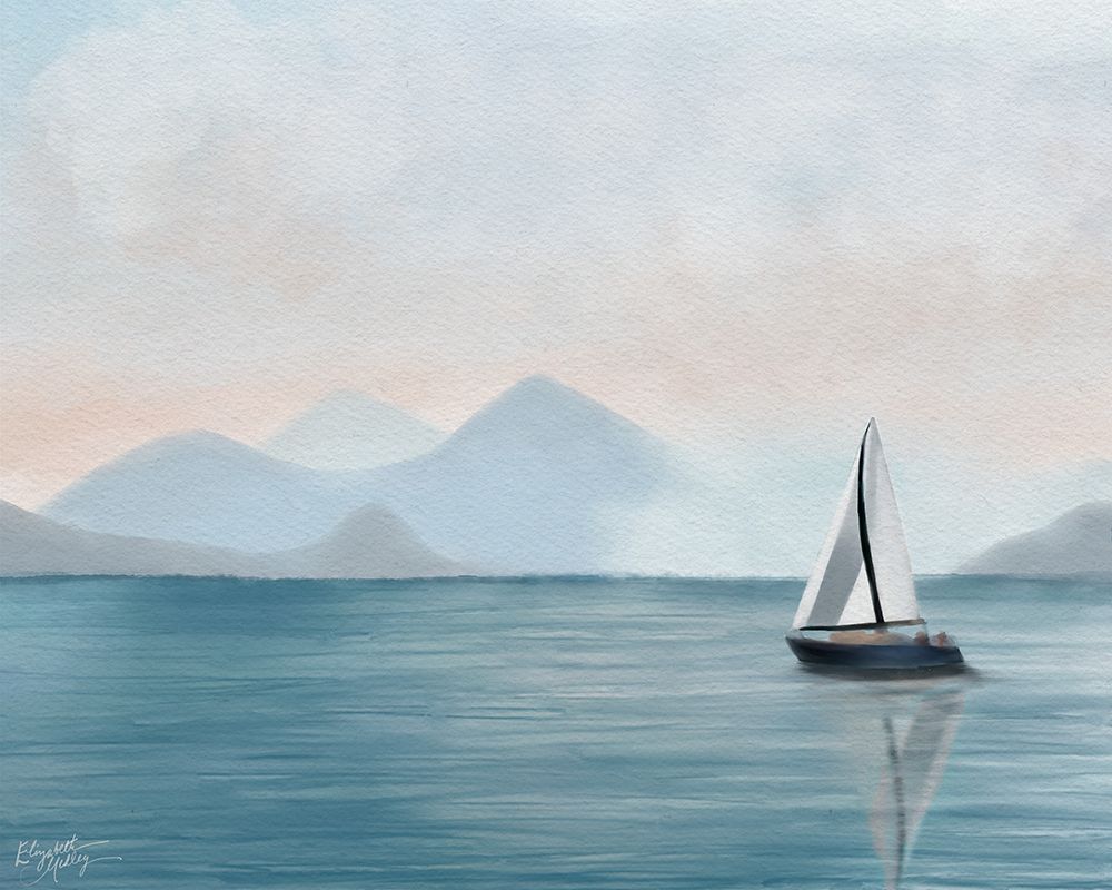 Sailing by the Mountains II art print by Elizabeth Medley for $57.95 CAD
