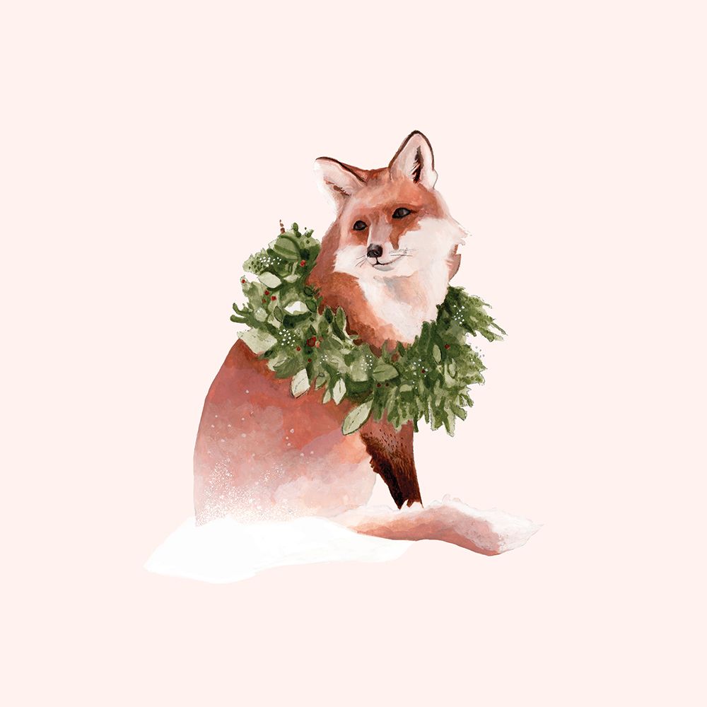 Holiday Woodland Fox art print by Lucca Sheppard for $57.95 CAD