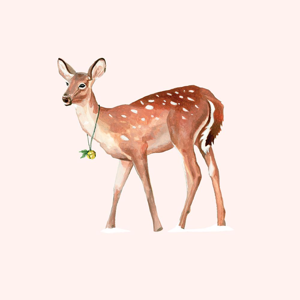 Holiday Woodland Deer art print by Lucca Sheppard for $57.95 CAD