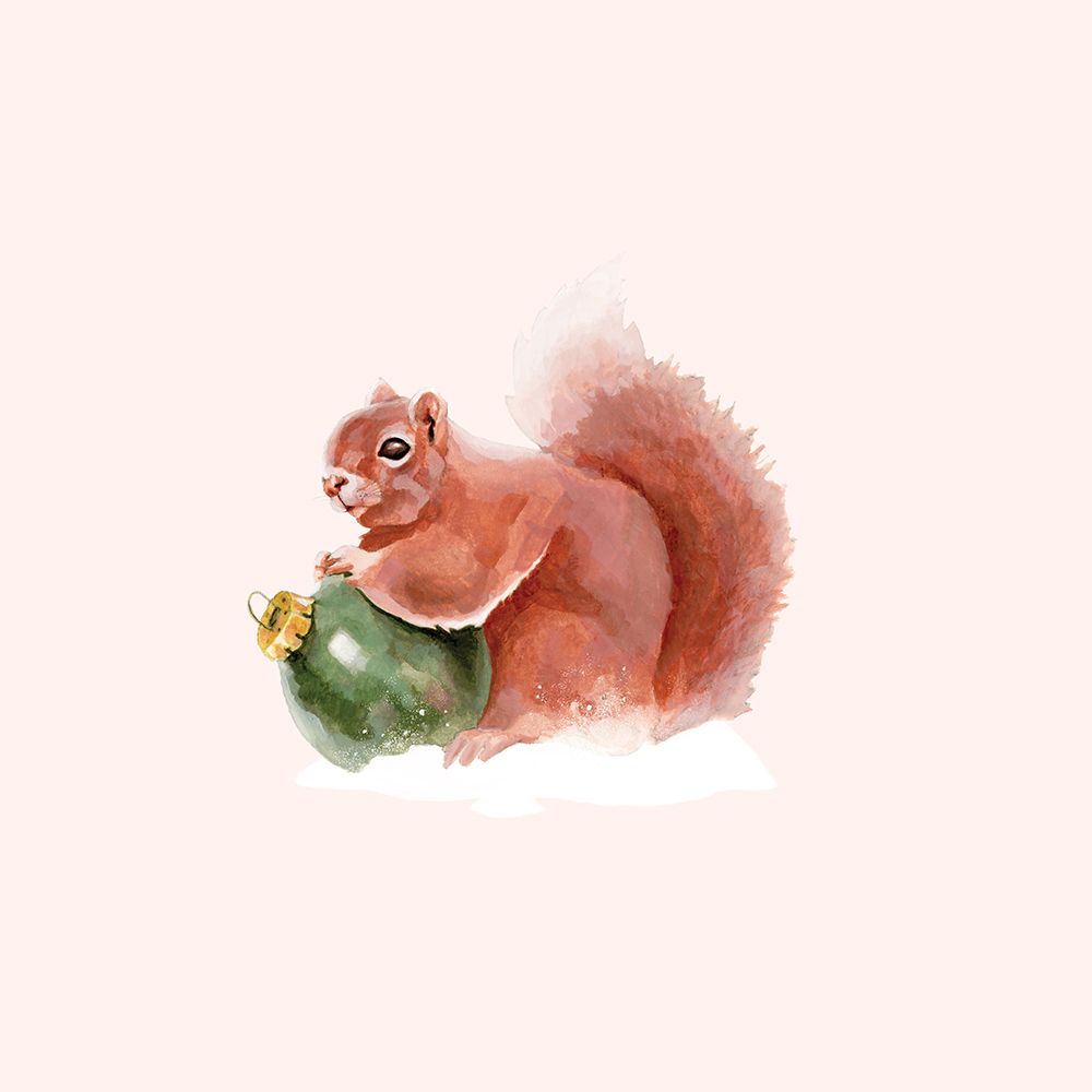 Holiday Woodland Squirrel art print by Lucca Sheppard for $57.95 CAD