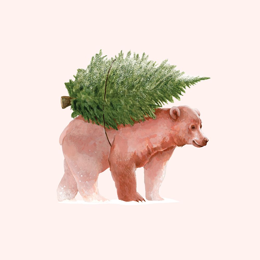 Holiday Woodland Bear art print by Lucca Sheppard for $57.95 CAD