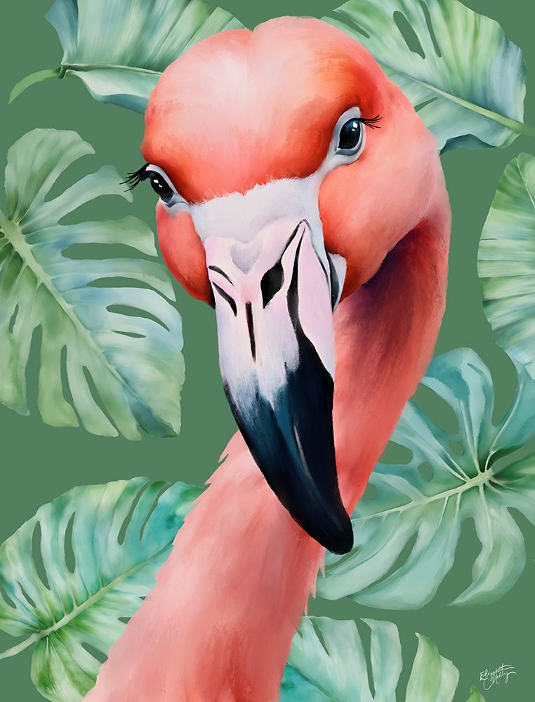 Flamingo Portrait art print by Elizabeth Medley for $57.95 CAD
